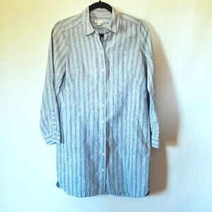 J. Jill Shirt Dress Linen Striped. Size Small Petite